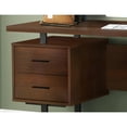 thumbnail image 2 of Monarch Specialties Home Office 60" Long Compact Computer Desk, Dark Wood/Metal, 2 of 3