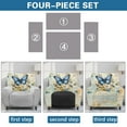 thumbnail image 6 of FOR U DESIGNS Butterfly Flower Pattern Recliner Chair Covers Stretch Lazy Boy Recliner Covers Protector with Armrest, Reusable Reclining Slipcovers with Storage Pocket, 6 of 8