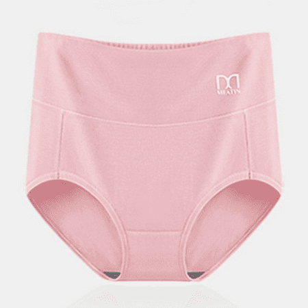 Fulorrnie Underwear for Women High Waisted Seamless Comfort No Show Panty Waistband Briefs Banded Waist Panties  Pink  XXL