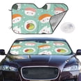 thumbnail image 2 of Kdxio Kawaii Sushi Print Windshield Sun Shade,UV Rays and Sun Heat Protection,Sunshade for Car Windshield,Car Shade Front Windshield - Small, 2 of 6