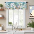thumbnail image 3 of Watercolor Sea Turtle Coral Seaweed Valances for Windows,Kitchen Valance Rod Pocket Short Curtain, Ocean Life Fish Seahorse Valance Curtain Window Valances for Bedroom Bathroom Living Room 42x18in, 3 of 9