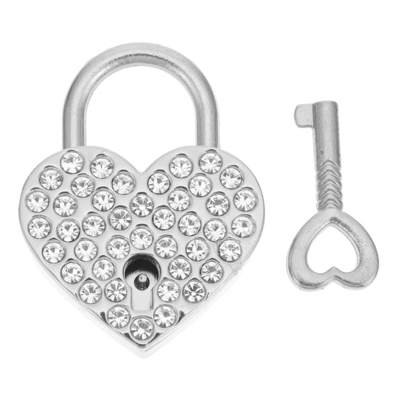 LOLIPPYY Small Heart Shaped Metal Padlock Set, Zinc Alloy Travel Lock for Luggage, Bags, and Suitcases