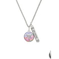 thumbnail image 2 of Delight Jewelry Silvertone Domed Multi Color PTA Silvertone Always My Sister Bar Charm Necklace, 23", 2 of 4