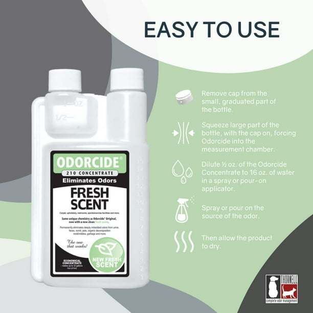 Odorcide Fresh Scent Concentrate Odor Remover 16 Ounces 210FS P