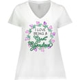 thumbnail image 3 of Inktastic I Love Being a Great Grandma- Circle of Hearts Women's Plus Size V-Neck T-Shirt, 3 of 5