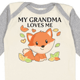 thumbnail image 4 of Inktastic My Grandma Loves Me- little fox Boys or Girls Long Sleeve Baby Bodysuit, 4 of 5