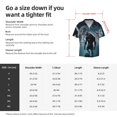 thumbnail image 5 of Balery Moon Wolf Warrior Camisa Casual de Manga Corta con Botones para Hombre, Texturizada, Estilo Cubano, para Playa, Verano-Small, 5 of 5