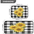 thumbnail image 4 of Sunflower Black White Buffalo Plaid Kitchen Mats Yellow Floral Lumberjack Check Kitchen Rugs Runner Laundry Rug Non Slip Floor Door Mats Soft Doormats Carpet Home Decor Set of 2, 4 of 6
