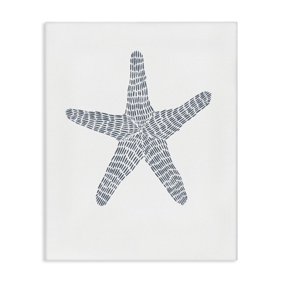 Stupell Industries Minimal Starfish on White Coastal Painting Gallery Wrapped Canvas Art Print Wall Art, 16 x 20