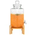 thumbnail image 2 of Beverage Dispenser, 2.5 Gallon Drink Dispensers for Parties, Glass Juice Dispenser with Stand, Stainless Steel Spigot, Iced Tea Lemonade Juice Water Dispenser, for Restaurant, 2 of 7