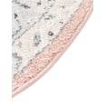thumbnail image 6 of Unique Loom Aurelia Collection Area Rug - Trajan (5' Round Rose/Black), 6 of 7