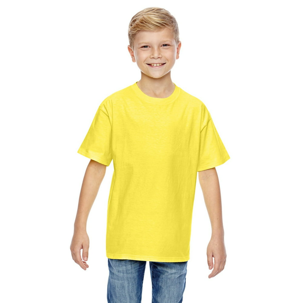 Hanes - The Hanes Youth 45 oz, 100% Ringspun Cotton nano-T T-Shirt ...