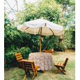 thumbnail image 2 of Vargottam Indoor/OutdoorRoundTablecloth 58 InchTablecloth With Umbrella Hole & Zip, Waterproof TableCloth, TableCovers For Backyard Table -Brown, 2 of 7