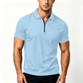 thumbnail image 4 of Rrxhxhs Golf Shirts for Men Geometric Trim Collared Quarter Zip Short Sleeve Breathable Casual Tops,XL, 4 of 6
