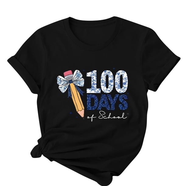 Camisetas de Cuello de Tripulación de Manga Corta para Mujeres Carta Impresa Camiseta 95% Poliéster 5% Spandex, Manga Corta Cuello Redondo Top Casual para Diario