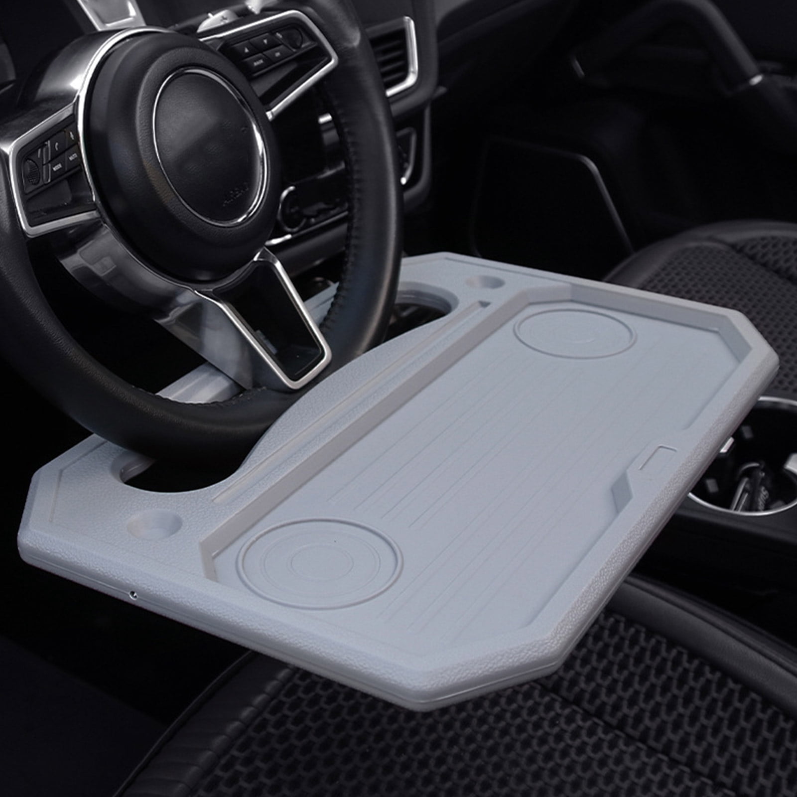 Car Steering Wheel Desk Steering Wheel Tray for Laptop Car Mount Car Tray for Eating with Drinks Holder