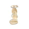 thumbnail image 2 of BLISSFUL STEP Women's Shoes Rhinestone Stiletto Heel Ankle Strap Sandals Beige 8, 2 of 8