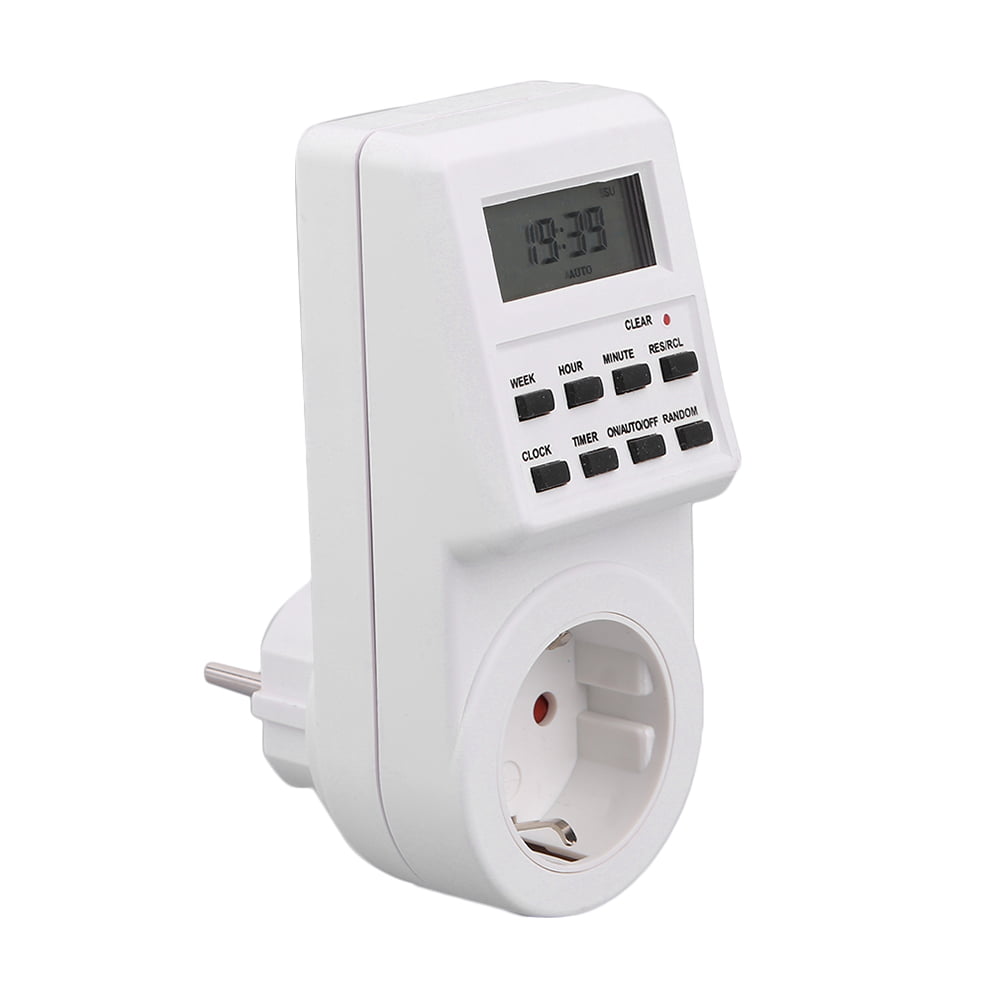 Digital LCD Display 7 Day 24 Hour Timer Switch Socket EU US Plug-in Programable 