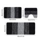 thumbnail image 3 of Juego de 4 Alfombras de Baño con Funda En Forma de U para La Tapa Del Inodoro - Alfombras de Baño de Felpa de Microfibra Absorbente y Antideslizante, Lavables a Máquina En Gris, Marrón y Azul - 40X80, 3 of 7