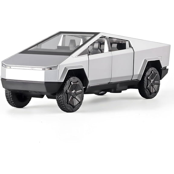 1/32 Trucks for Boys Mars Pickup Toy Truck,Toy Trucks for Boys Age 4-7,Metal Diecast Trucks Model,Pull Back Truck Toys with Light and Sound,Trucks for Kids Ages 4-8(Silver)