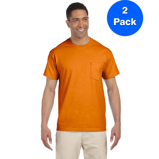 Gildan T-Shirt Ultra Coton pour Hommes avec Poche - G230 (Lot de 2)