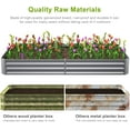 thumbnail image 5 of JOZ 6x3x1ft Galvanized Raised Garden Bed Outdoor Metal Planter Box with Stake Vegetables Flowers Herbs, 5 of 8