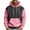 Pink, variant on Men’s Pullover Hoodie Long Sleeve Drawstring Hooded Sweatshirt Kangaroo Pocket Casual Loose Fit Top Black L