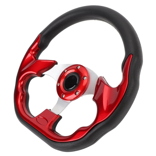 Volante De Carreras Deportivo De 13 Pulgadas Con Marco De Aluminio PU Universal Y Agarre Mejorado Para La Mayoría De Los Vehículos.