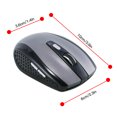 thumbnail image 2 of Ratón inalámbrico 2.4G Computadora que trabaja para juegos, inalámbrico, alimentado por batería, 1600DPI, ratón óptico de plástico, gris Jumpingount EL4655-06B, 2 of 2