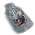 thumbnail image 2 of Biggdesign Dogs Grey Hot Water Bottle with Soft Plush Cover 68 OZ, 2 of 2