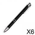 thumbnail image 1 of 6 Bolígrafos De Punta Redonda De 1,0 Mm, Bolígrafo De Escritura Suave Para Reuniones, Toma De Notas, Negocios, Color Negro, 1 of 7