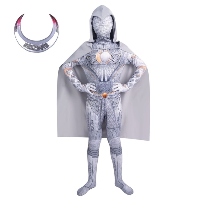 Moon Knight Familia Ropa a juego Niños Adultos Marc Spector Trajes Capa Niños Hombres Cabo Cosplay Disfraz Uniforme Halloween SetKid (120) Gao Jinjia LED