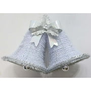 Holiday Time 3D 8" White Tinsel Christmas Double Bell Wreath