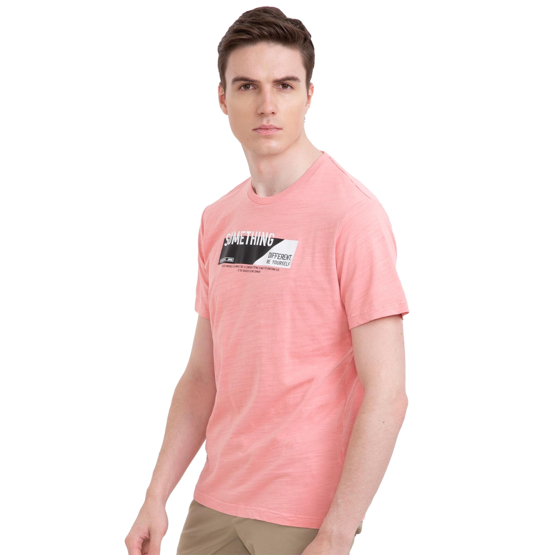 Bossini bossini Mens Short Sleeved SOMETHING Print Tshirt Tee