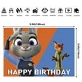 thumbnail image 2 of Zootopia Birthday Anime Theme Backdrops Banner Birthday Party Decor Supplies,5.9x3.6ft, 2 of 4