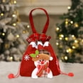 thumbnail image 5 of CuiLiyq Christmas Gift Bag, 13.7" x 8.6" Red Candy Bags with Drawstring Cord, Large Present Sack Bags for Xmas Present Toys Storage Bags Holiday Party Supply (Snowman), 5 of 6