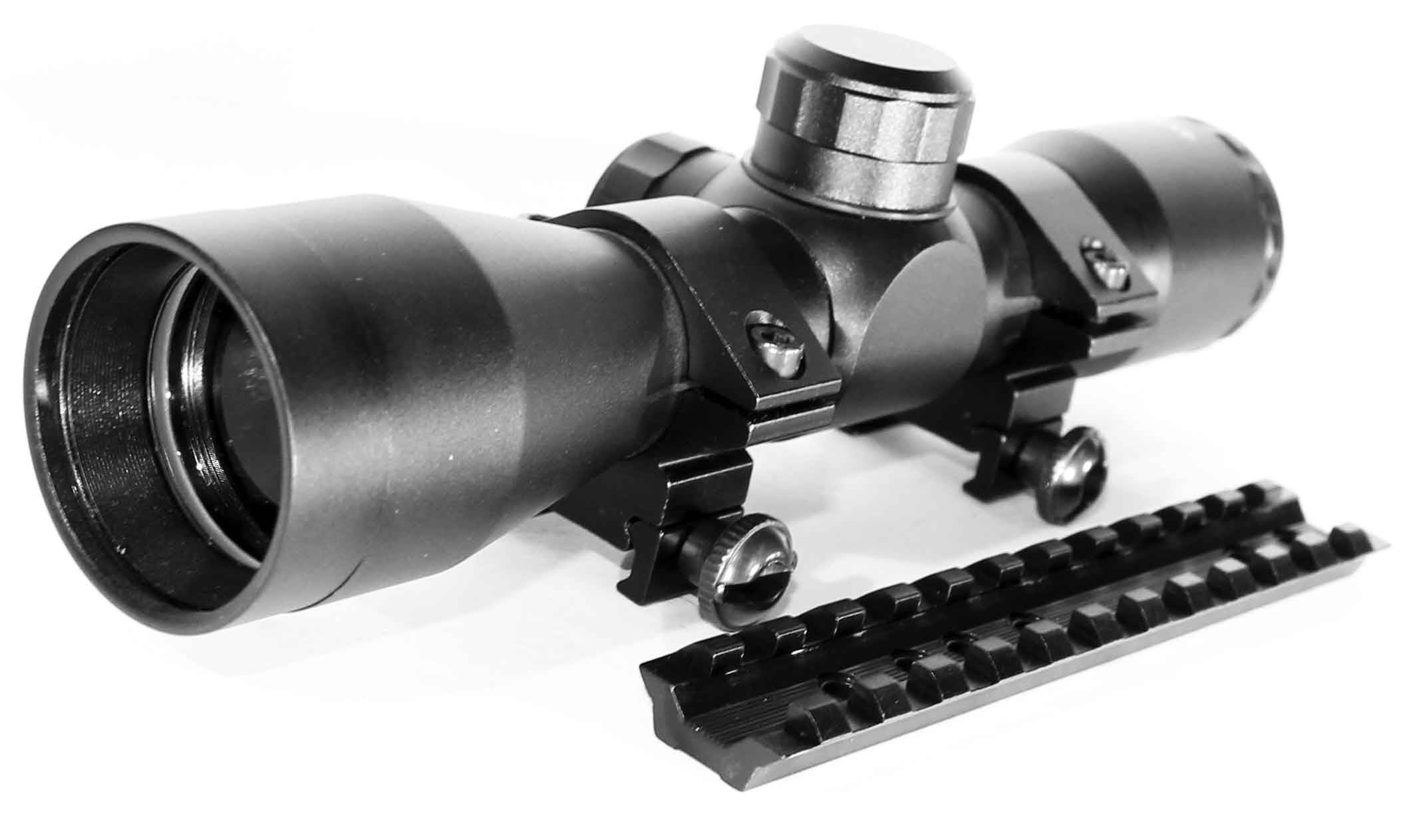 Hunting scope mildot reticle with Scope Base Mount For Marlin 336-Matte Black, single rail mount by