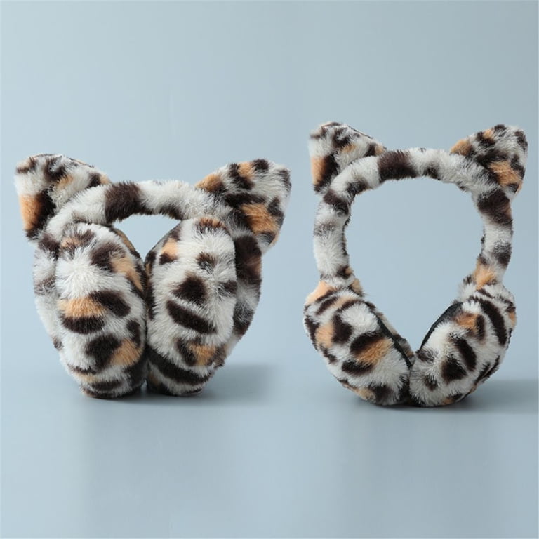 Warm Leopard Print Ear Muffs Cross-border earmuffs wear leopard print for men and women  main image 2