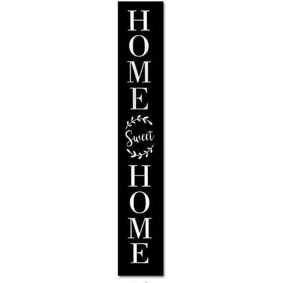 Rustic Farmhouse Home Sweet Home Sign Front Door Porch Entryway Vertical Welcome Sign,Porch Home Sweet Home Sign,For Front Door Porch Stand Decor Farmhouse Home Decor Wood Sign 4x16 Inches