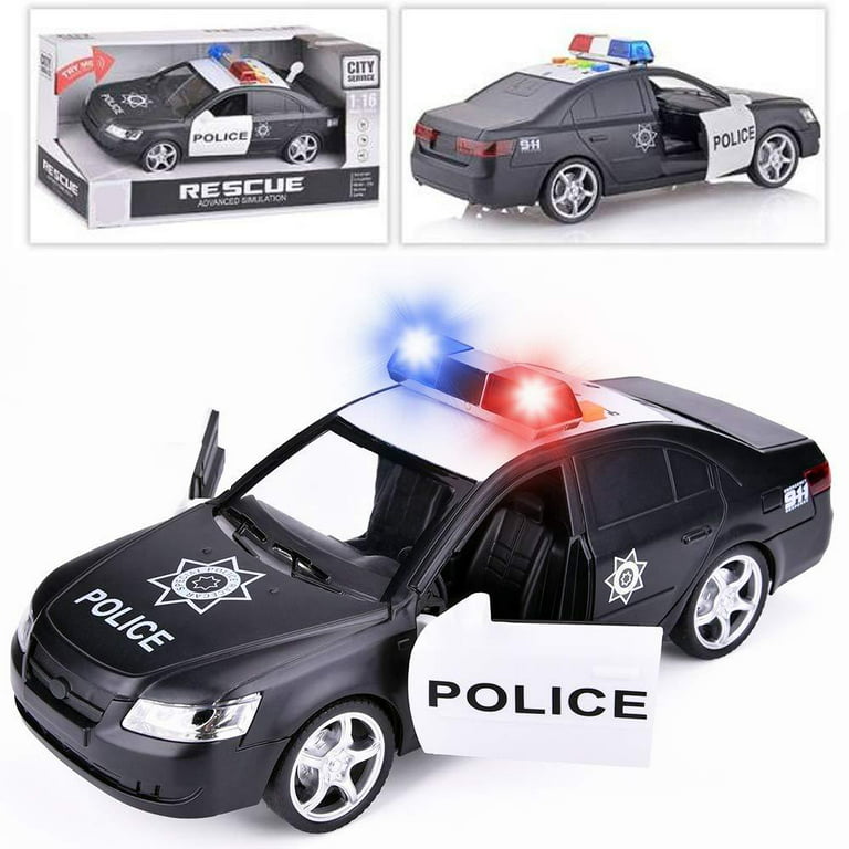 Monster Truck Police Car Toy with Lights and Siren with Sound for