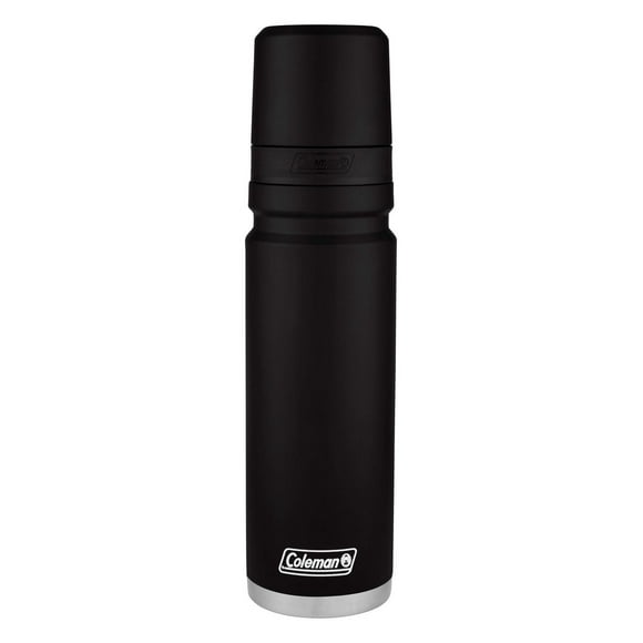 Coleman 360Pour Vacuum Insulated Thermal Bottle, Stainless Steel, Black