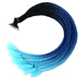 thumbnail image 2 of 2x 55cm Hair Helmet Pigtail Gradient Ponytail Para Motocicleta, 2 of 8