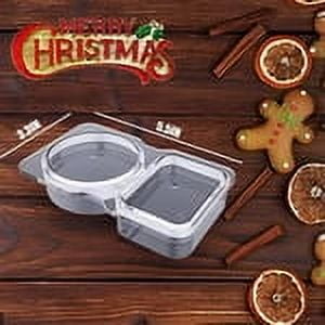 Ovzne Double Compartment Condiment Container Double Condiment Containers With Lids 2 Compartment Snack Containers Double Compartment Snack Containers For To-go On Clearance