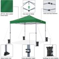 thumbnail image 4 of Songqin 10x10 1-Person Setup Pop Up Canopy Tent, Instant Portable Commercial Canopy Tent, Outdoor Gazebo with 1-Button Push, Wheeled Bag & 4 Sandbags for Home, Party & Outdoor Activities, Dark Green, 4 of 18