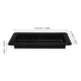 thumbnail image 2 of Raindrops 2Pcs Floor Vent Covers 4 X 10 Black Metal Vent Grille for Improved Indoor Air Circulation, 2 of 7