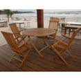 thumbnail image 2 of Teak Bahama Classic Folding Armchair 5-Pieces Dining Set, 2 of 5