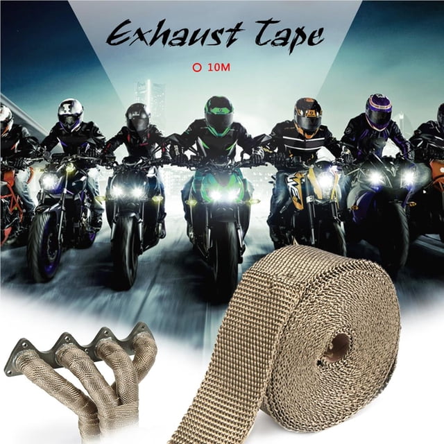 Sidaley Cinta de escape 10m Cinta de aislamiento térmico 10 Lazos de bloqueo de cable de metal Cinta ignífuga para automóvil de motocicleta Vehículos, repuestos y accesorios Mis Sidaley VI004437-00