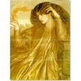 thumbnail image 1 of Ceramic Tile Mural-Dante Gabriel Rossetti Mythology Painting 20. 36" w x 48" h using (12) 12 x 12 ceramic tiles, 1 of 3