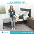 thumbnail image 3 of Stander Mobility Rail, Bedside Railing and Assist Bar with Swing-Out Safety Handle for Adults, Seniors, and Elderly, Guardrail with Organizer Pouch, ASTM Safety Approved Bedrail, 3 of 8