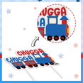 thumbnail image 5 of Train Cake Decorations Boys for 2nd Birthday - Chugga Chugga Two Two Cupcake Cake Toppers, Choo Choo Im Two Party Supplies for Railway Steam Theme Party, 5 of 6